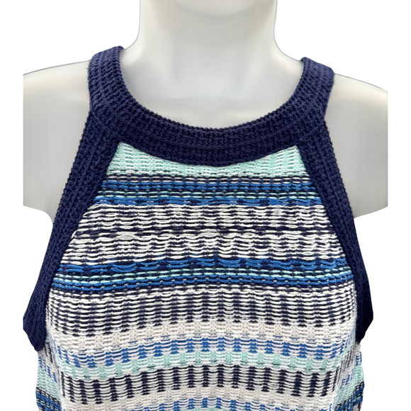 Moth Anthropologie Knit Tank Top Size XS Womens Blue Striped Sleeveless‎ NWT - Picture 3 of 10